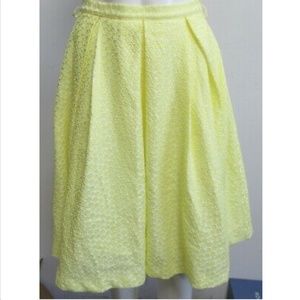 VALMAX Girl's Yellow Floral Circle Skirt